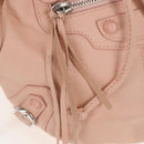 BALENCIAGA Classic Mini Pompon Hand Bag Leather 2way Pink 246438 Auth 197200V-21