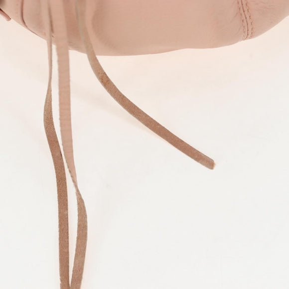 BALENCIAGA Classic Mini Pompon Hand Bag Leather 2way Pink 246438 Auth 197200V