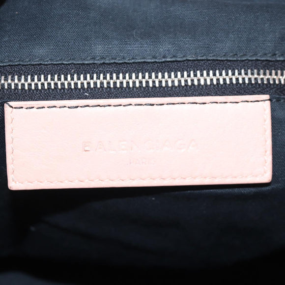 BALENCIAGA Classic Mini Pompon Hand Bag Leather 2way Pink 246438 Auth 197200V