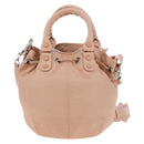 BALENCIAGA Classic Mini Pompon Hand Bag Leather 2way Pink 246438 Auth 197200V-2