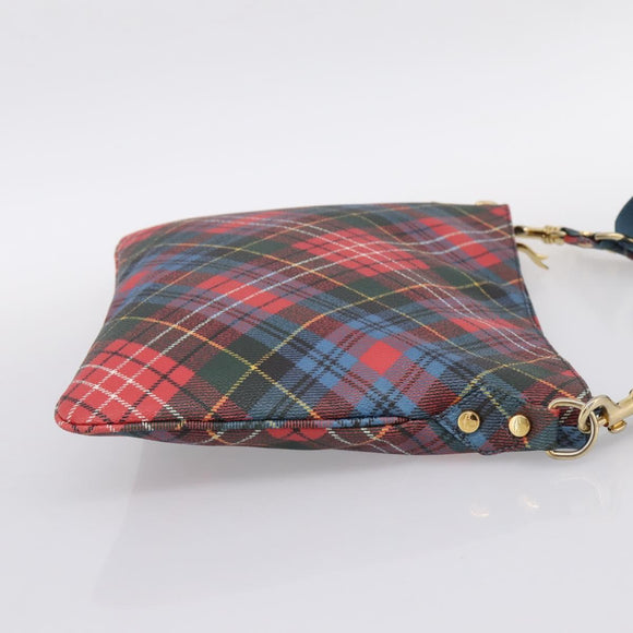 Vivienne Westwood Shoulder Bag PVC Canvas Gold Red Auth 197203A