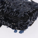 FENDI Mamma Baguette Shoulder Bag Canvas Sequin Black Auth 197205SM-18