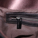 FENDI Mamma Baguette Shoulder Bag Canvas Sequin Black Auth 197205SM-26