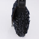 FENDI Mamma Baguette Shoulder Bag Canvas Sequin Black Auth 197205SM-3