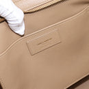 SAINT LAURENT Downtown Cabas Hand Bag Leather 2way Beige Gold Auth 197207V-18