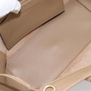 SAINT LAURENT Downtown Cabas Hand Bag Leather 2way Beige Gold Auth 197207V-19