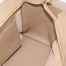 SAINT LAURENT Downtown Cabas Hand Bag Leather 2way Beige Gold Auth 197207V-20
