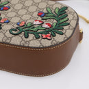 GUCCI GG Supreme Chain Shoulder Bag PVC Beige Gold 409535 Auth 197208V-10
