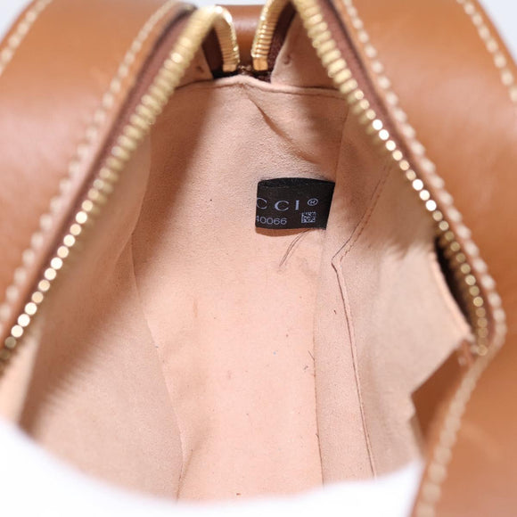 GUCCI GG Supreme Chain Shoulder Bag PVC Beige Gold 409535 Auth 197208V