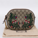 GUCCI GG Supreme Chain Shoulder Bag PVC Beige Gold 409535 Auth 197208V-22