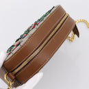 GUCCI GG Supreme Chain Shoulder Bag PVC Beige Gold 409535 Auth 197208V-6