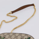 GUCCI GG Supreme Chain Shoulder Bag PVC Beige Gold 409535 Auth 197208V-8