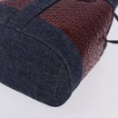 CHANEL Hand Bag Canvas Sequins Red CC Auth 197209SAV-17