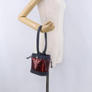 CHANEL Hand Bag Canvas Sequins Red CC Auth 197209SAV-24