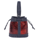 CHANEL Hand Bag Canvas Sequins Red CC Auth 197209SAV-2