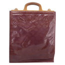 LOUIS VUITTON Monogram Vernis Stanton Tote Bag Purple Viole M91079 Auth 197210-13