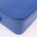 Salvatore Ferragamo Vala Chain Shoulder Bag Leather Blue Gold Auth 197212V-11