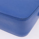 Salvatore Ferragamo Vala Chain Shoulder Bag Leather Blue Gold Auth 197212V-12