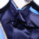 Salvatore Ferragamo Vala Chain Shoulder Bag Leather Blue Gold Auth 197212V-19