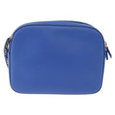 Salvatore Ferragamo Vala Chain Shoulder Bag Leather Blue Gold Auth 197212V-3
