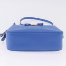 Salvatore Ferragamo Vala Chain Shoulder Bag Leather Blue Gold Auth 197212V-8
