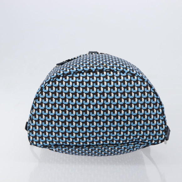 PRADA Backpack Nylon Blue Silver Auth 197214A