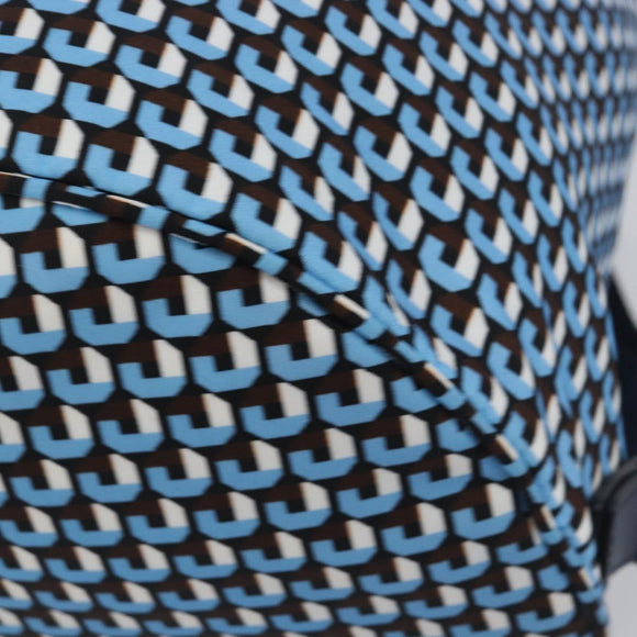PRADA Backpack Nylon Blue Silver Auth 197214A