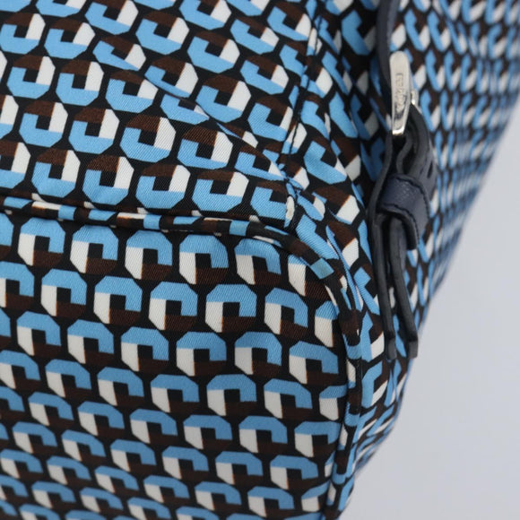 PRADA Backpack Nylon Blue Silver Auth 197214A