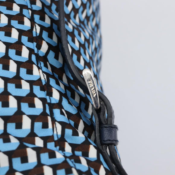 PRADA Backpack Nylon Blue Silver Auth 197214A