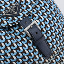 PRADA Backpack Nylon Blue Silver Auth 197214A-21