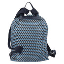 PRADA Backpack Nylon Blue Silver Auth 197214A-2