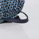 PRADA Backpack Nylon Blue Silver Auth 197214A-7