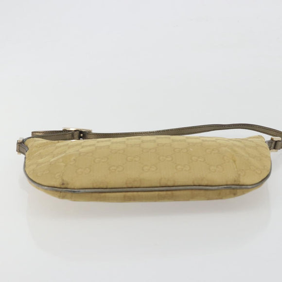 GUCCI GG Canvas Shoulder Bag Beige Gold 005 0813 Auth 197215