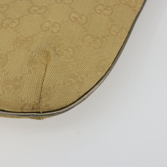 GUCCI GG Canvas Shoulder Bag Beige Gold 005 0813 Auth 197215