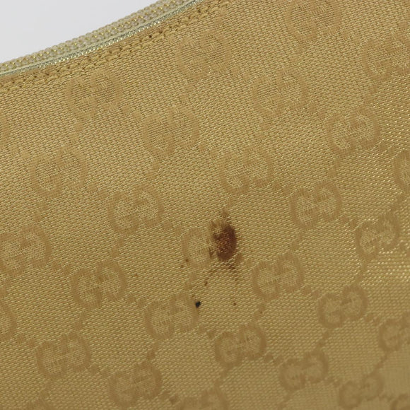GUCCI GG Canvas Shoulder Bag Beige Gold 005 0813 Auth 197215