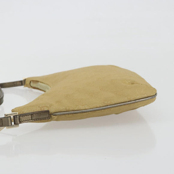 GUCCI GG Canvas Shoulder Bag Beige Gold 005 0813 Auth 197215