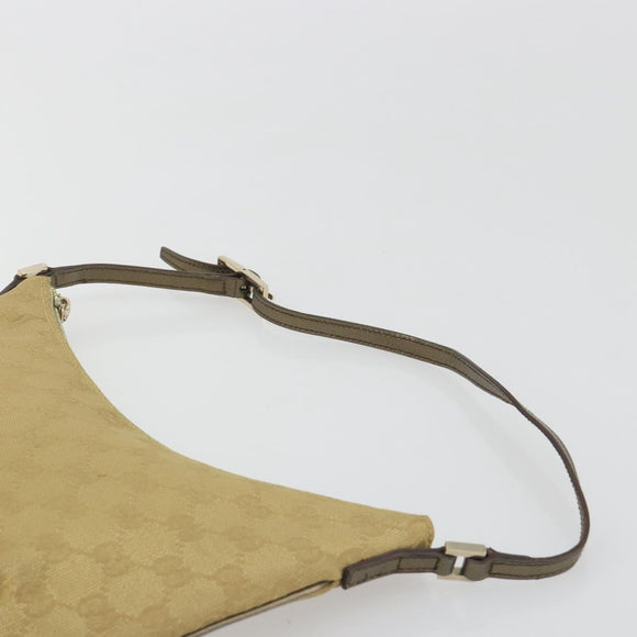 GUCCI GG Canvas Shoulder Bag Beige Gold 005 0813 Auth 197215