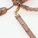 Miu Miu Matelasse Shoulder Bag Vitellolux 2way Beige Gold Auth 197216V-10