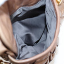 Miu Miu Matelasse Shoulder Bag Vitellolux 2way Beige Gold Auth 197216V-22