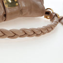 Miu Miu Matelasse Shoulder Bag Vitellolux 2way Beige Gold Auth 197216V-7