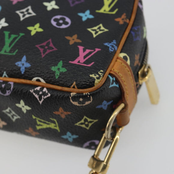 LOUIS VUITTON Monogram Multicolor Trousse Wapity Pouch Black M58034 Auth 197219
