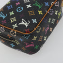 LOUIS VUITTON Monogram Multicolor Trousse Wapity Pouch Black M58034 Auth 197219-16