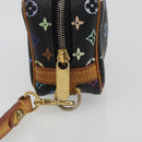 LOUIS VUITTON Monogram Multicolor Trousse Wapity Pouch Black M58034 Auth 197219-8