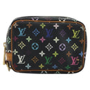 LOUIS VUITTON Monogram Multicolor Trousse Wapity Pouch Black M58034 Auth 197219-13