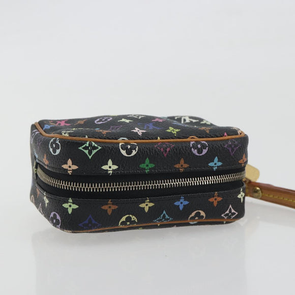 LOUIS VUITTON Monogram Multicolor Trousse Wapity Pouch Black M58034 Auth 197219