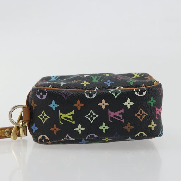 LOUIS VUITTON Monogram Multicolor Trousse Wapity Pouch Black M58034 Auth 197219