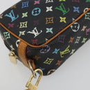 LOUIS VUITTON Monogram Multicolor Trousse Wapity Pouch Black M58034 Auth 197219-14