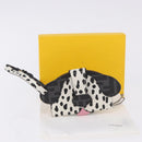 FENDI Pass Case Card Case Leather White Auth 197220M-12