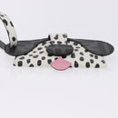 FENDI Pass Case Card Case Leather White Auth 197220M-5