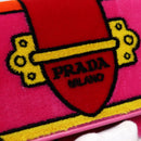 PRADA Long Wallet Velor Red Gold Auth 197223M-13